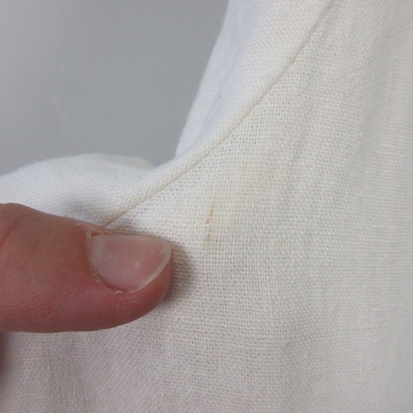 Old Navy Oversized Blazer Women XXL Ivory Linen Coastal Grandma Beach Casual 512 - Picture 9 of 12